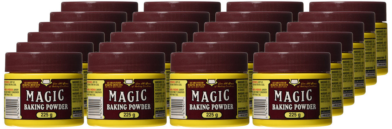 MAGIC Baking Powder, 24ct, 225g/7.9oz. Each, (Imported from Canada)
