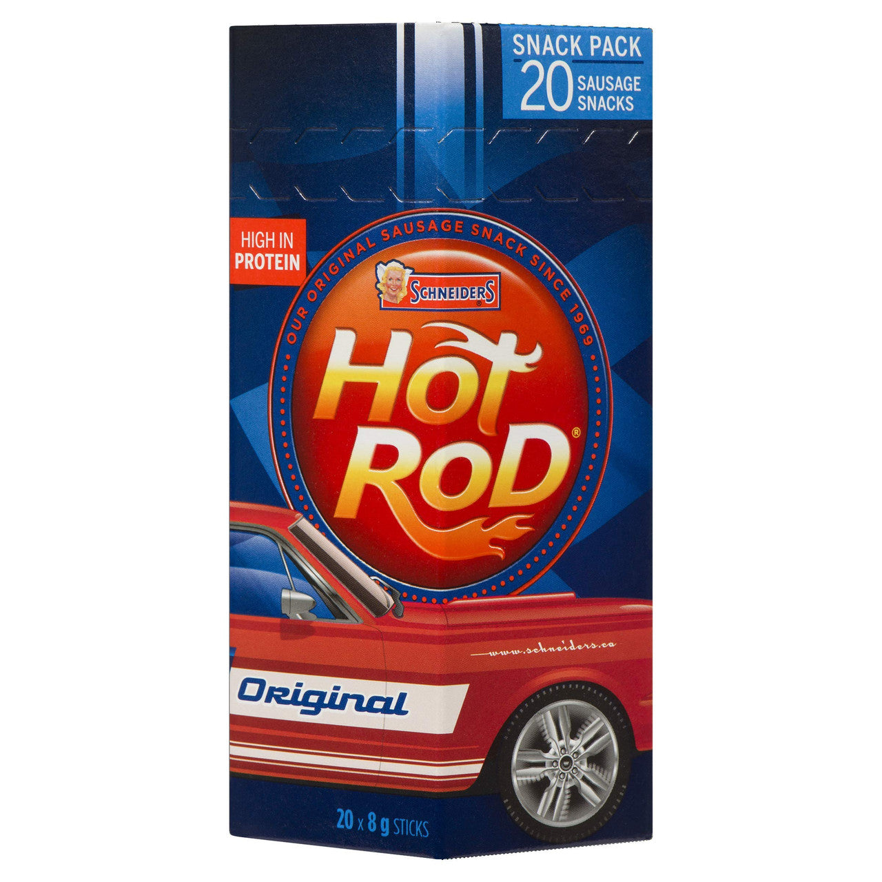 Schneiders Hot Rod Sausage Snacks, Original Flavour, (20pk) 8g/0.3 oz., {Imported from Canada}