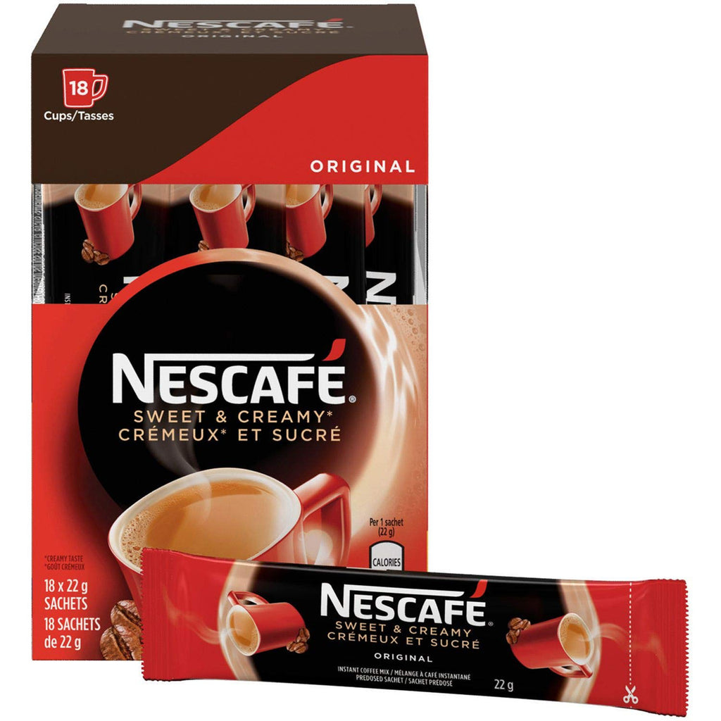 Nescafe Sweet & Creamy Original Sachets, 18ct x 22g, (Imported from Canada)