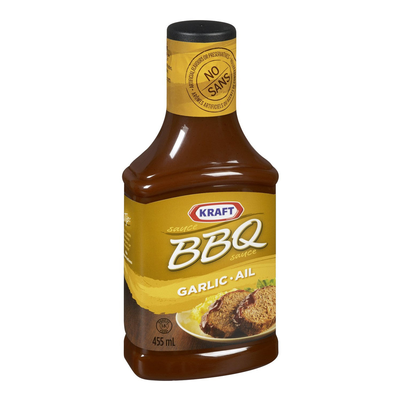 Kraft BBQ Sauce, Garlic, 455mL/15.4oz., {Imported from Canada}