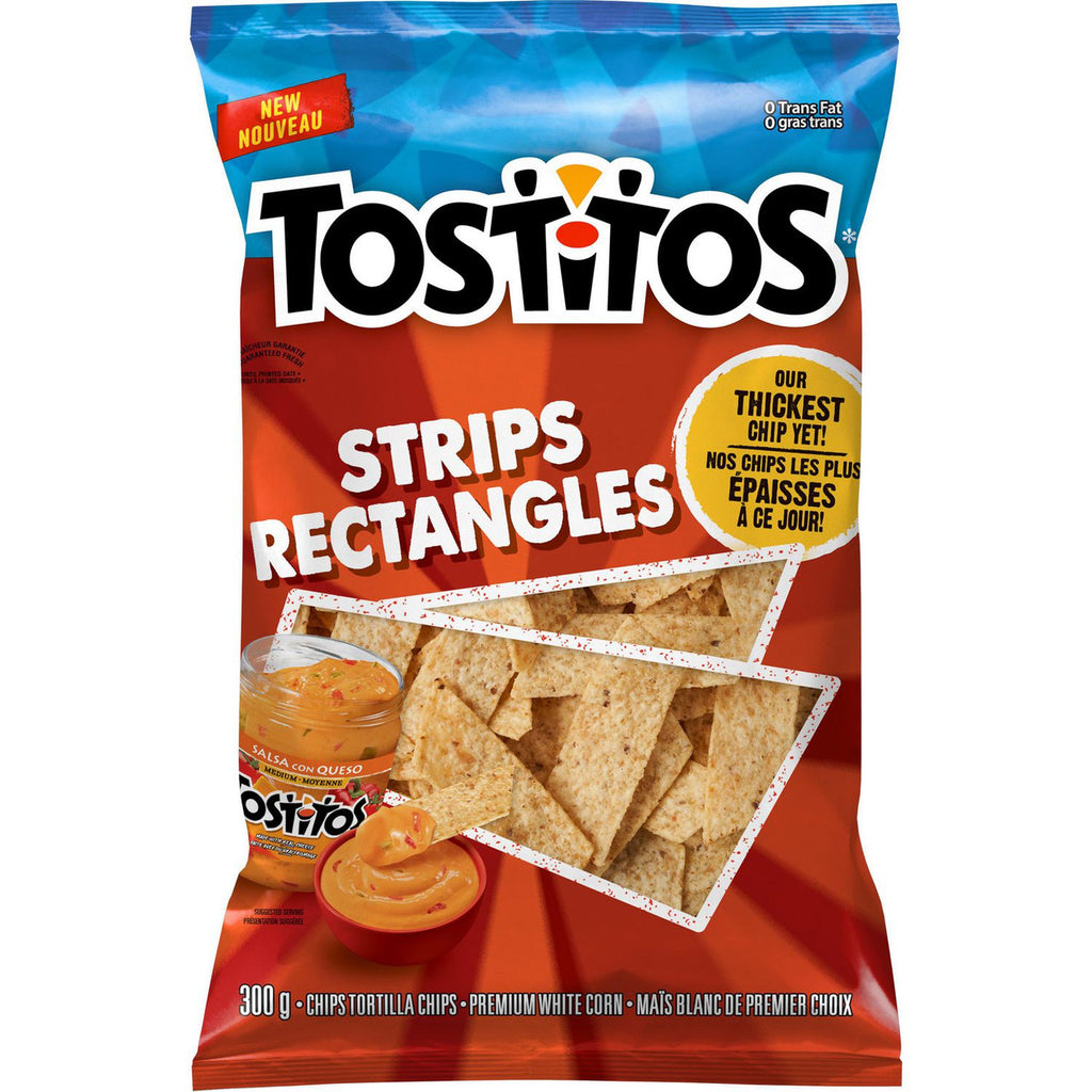 Tostitos Strips Tortilla Chips, 300g/10.6 oz.,Bag, {Imported from Canada}