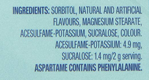 Excel Sugar-Free Mints, 34g Tin, 10 Cases, 3920 total pieces (Peppermint)