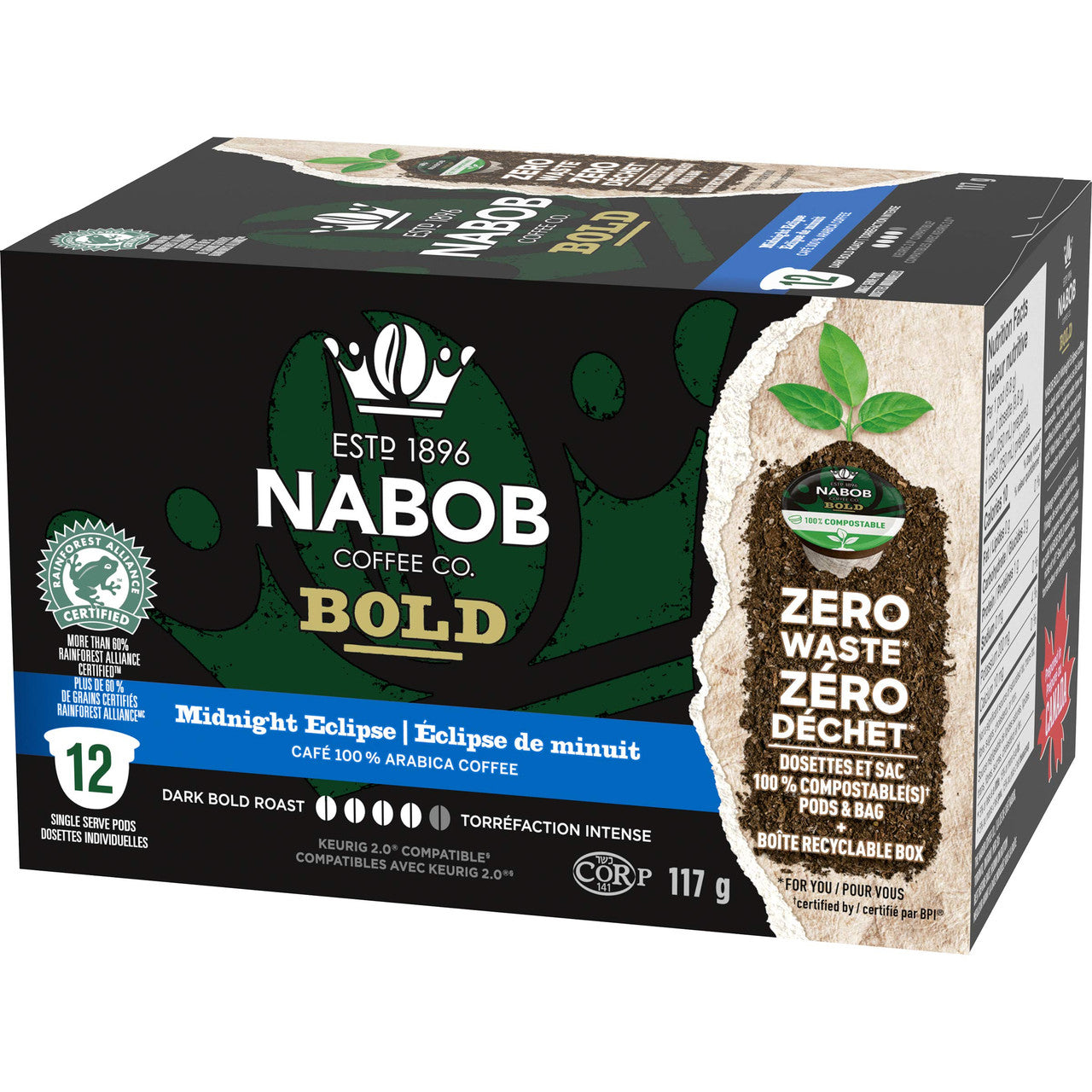 Kraft Nabob Eclipse Mild Roast Coffee Pod, Compatible with Keurig K-Cup Brewers, 12-Count