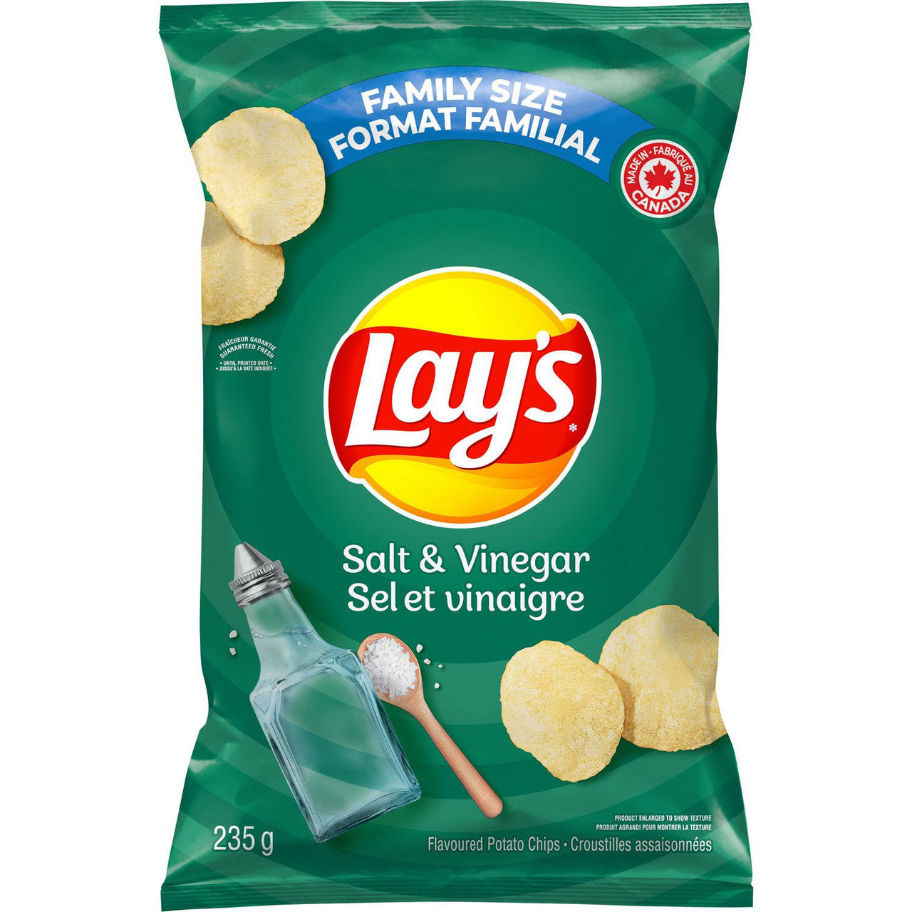Lay's Potato Chips, Salt and Vinegar 235g/8.3oz.,  {Imported from Canada}