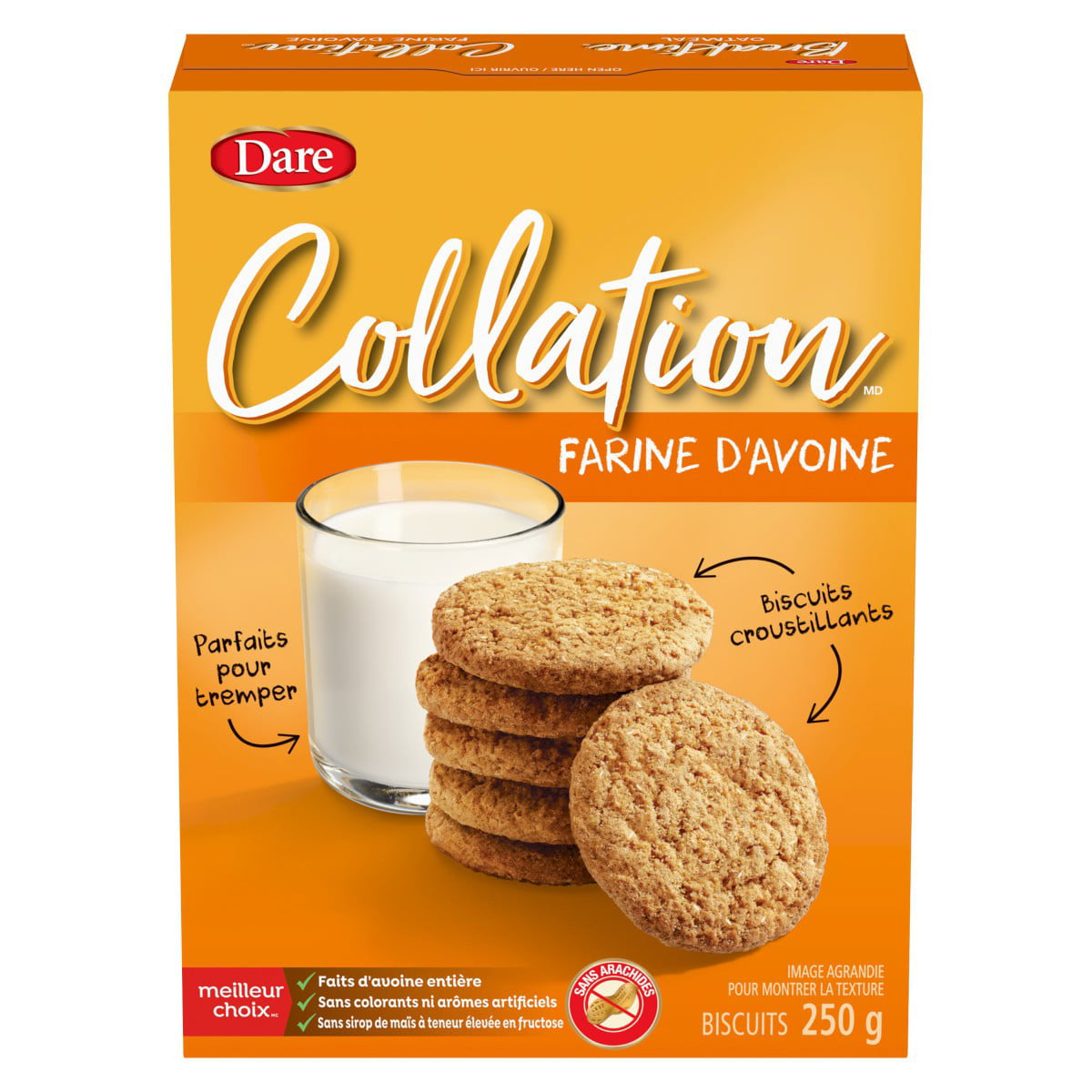 Dare Breaktime Oatmeal Cookies, 250g/8.75 oz., {Imported from Canada}