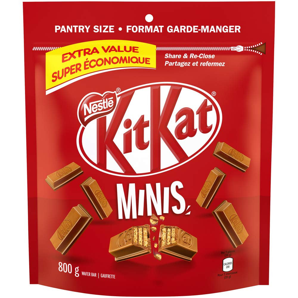 Nestle Kitkat Chocolate Minis Extra Value Pantry Size 800g/28 oz., {Imported from Canada}
