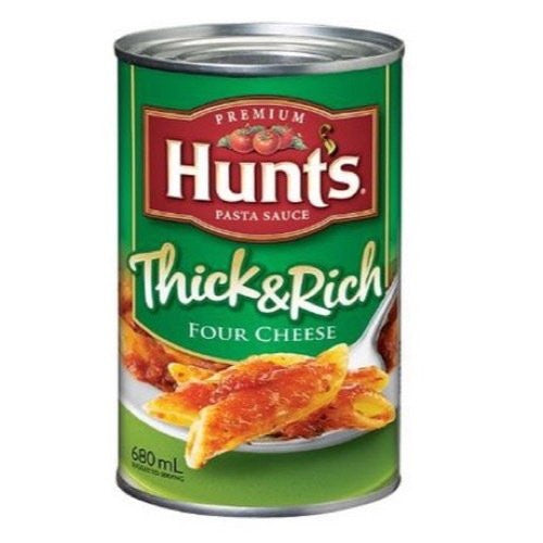 Hunt's Four Cheese Thick & Rich Premium Pasta Sauce, 680ml/23 fl. oz., {Imported from Canada}