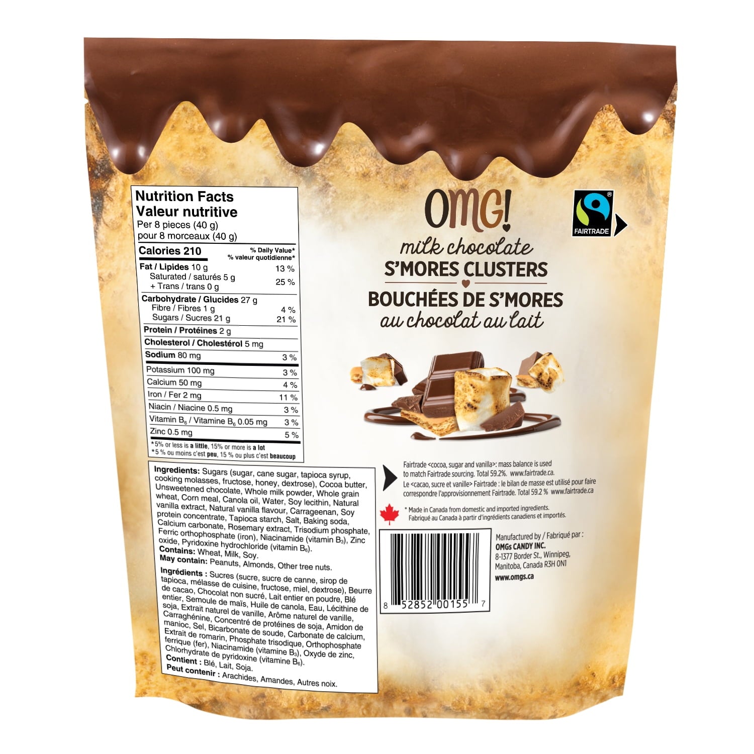 OMG! Milk Chocolate S'mores Clusters, 300g/10.6 oz