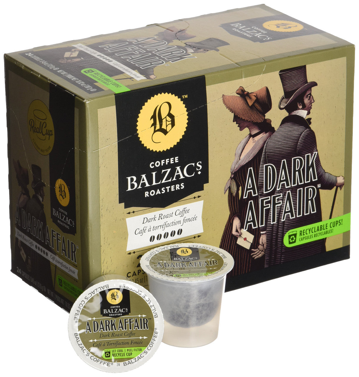 Balzac's Coffee Roasters A Dark Affair Coffee, 24ct {Imported from Canada}