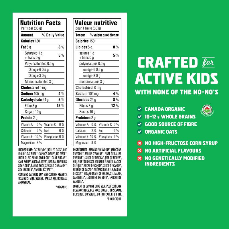 Clif Kid Zbar Iced Oatmeal Cookie Organic Energy Bar (36 Gram Snack Bars, 5 Count)