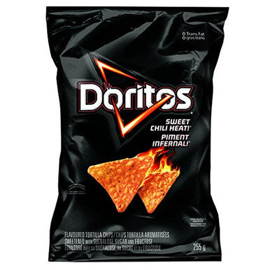 Doritos Sweet Chili Heat Tortilla Chips 255g/9 oz., {Imported from Canada}