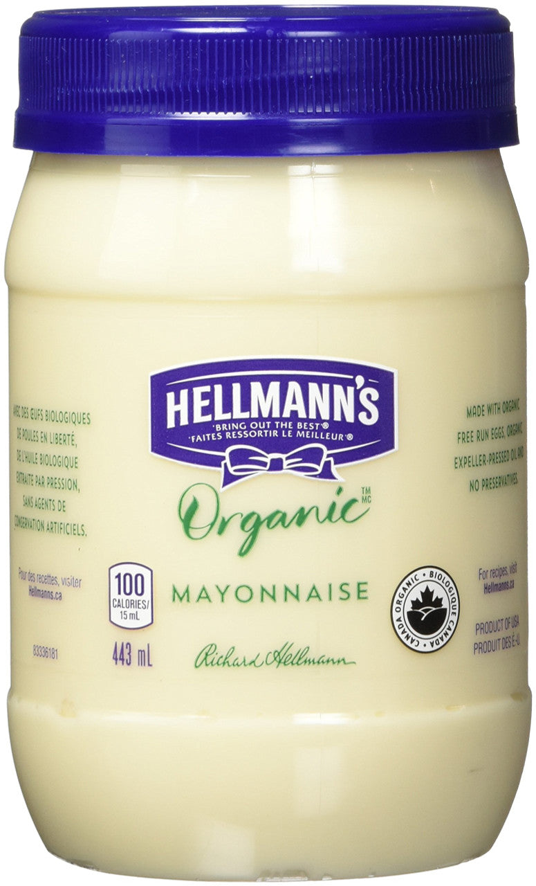 HELLMANN'S Organic Mayonnaise, 443ml/14.97oz  {Imported from Canada}