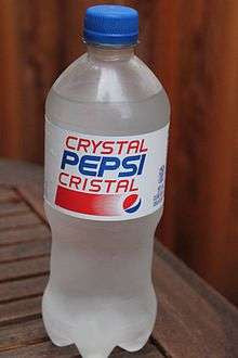 CRYSTAL PEPSI , 591ml/20 fl oz, single bottle, (Imported from Canada)