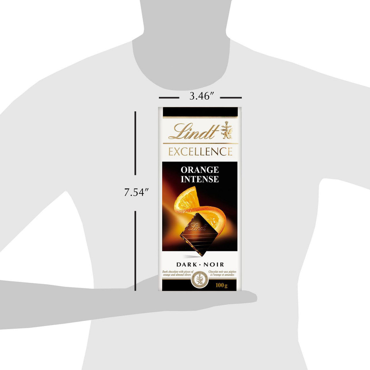 Lindt Excellence Orange Intense Dark Chocolate Bar, 100g/3.5 oz. {Imported from Canada}