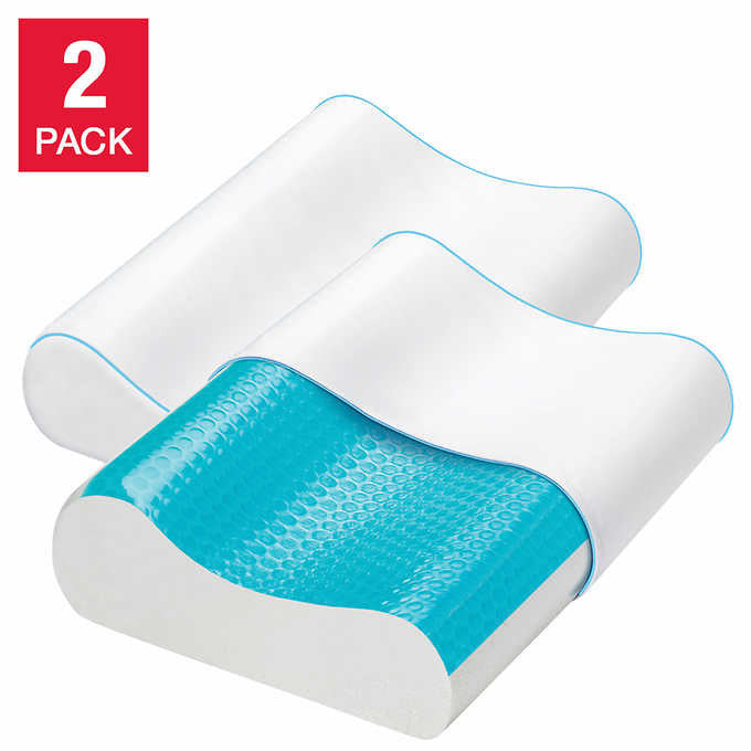 Novaform Memory Foam Contour Pillow with CoolGelHD 2-pack, {Imported from Canada}