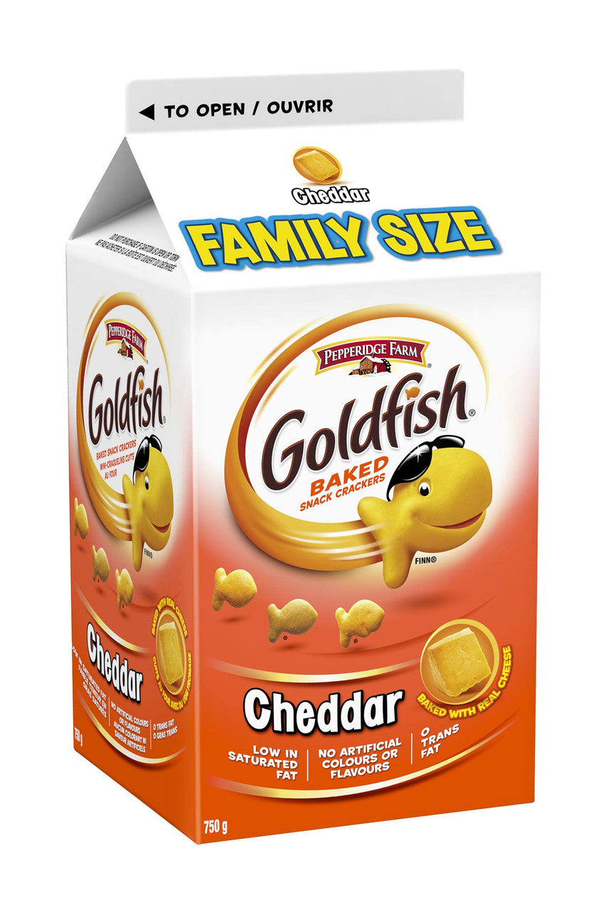 Goldfish Family Size Cheddar Crackers, 750g/26.5 oz, Carton {Imported from Canada}