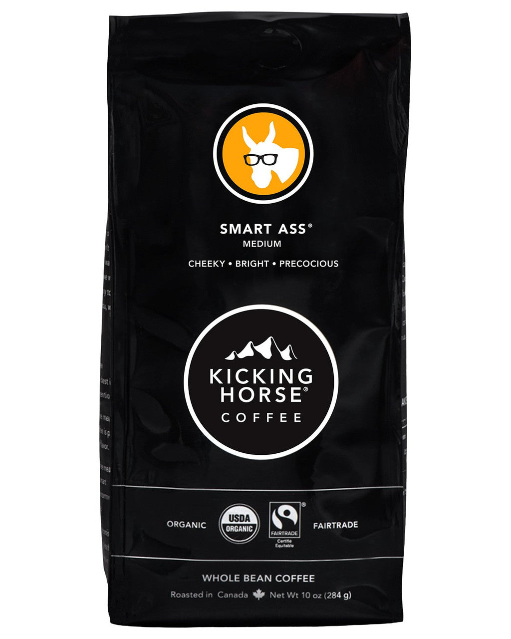 Kicking Horse Smart Ass Medium Roast Ground Coffee 284g/10 oz, (3 pk) {Imported from Canada}