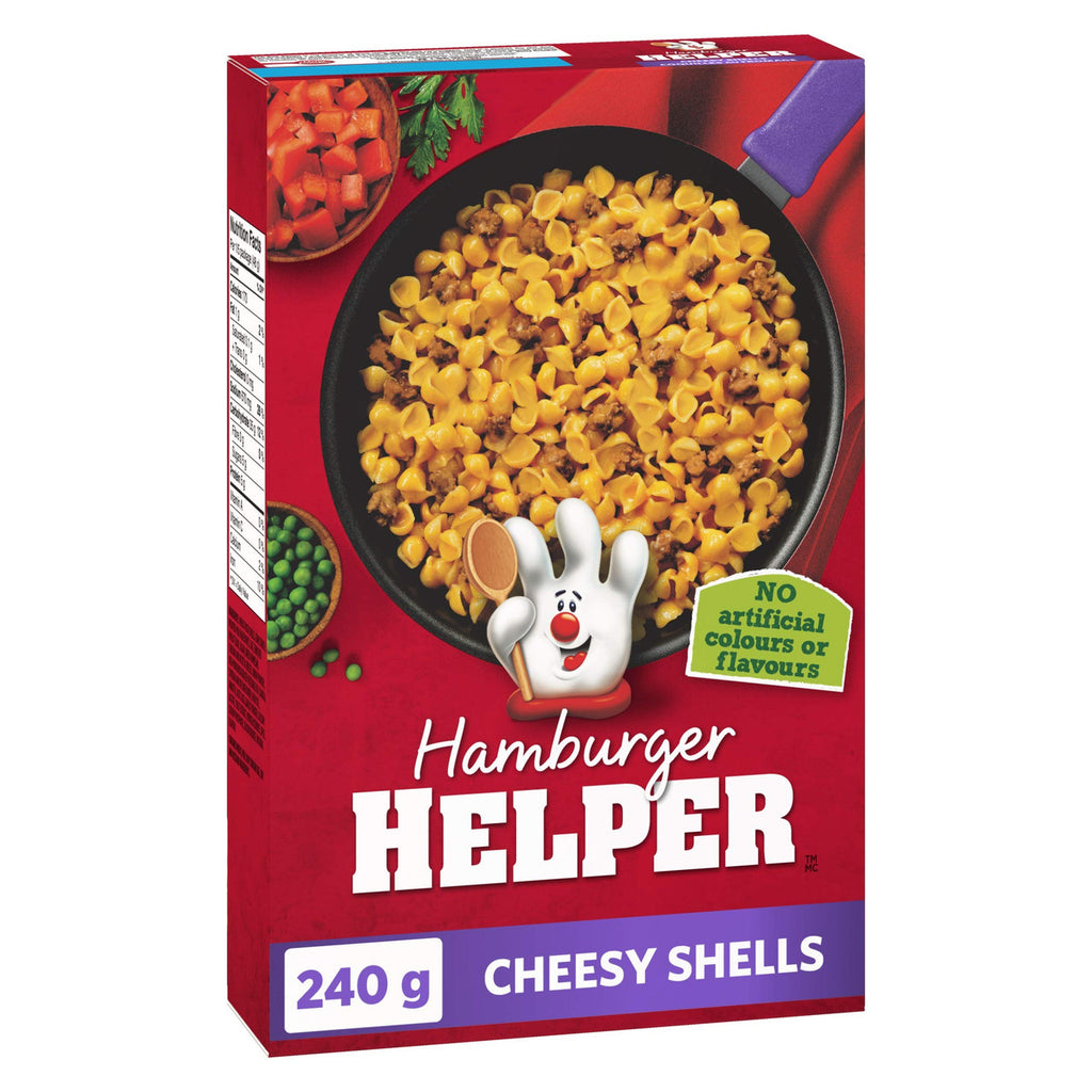 Hamburger Helper, Cheesy Shells, 240g/8.5oz., {Imported from Canada}