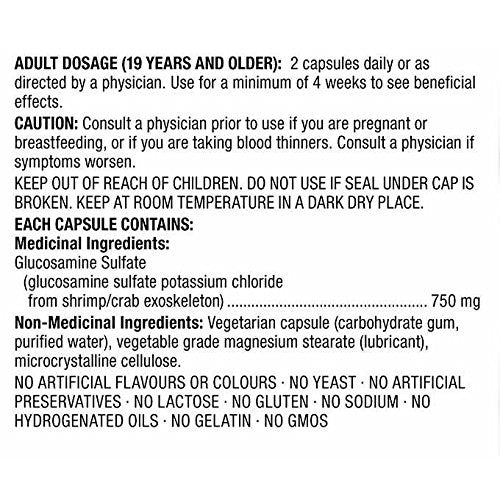 Kirkland Signature Glucosamine Sulfate 750 mg, 420 vegetarian capsules (1)