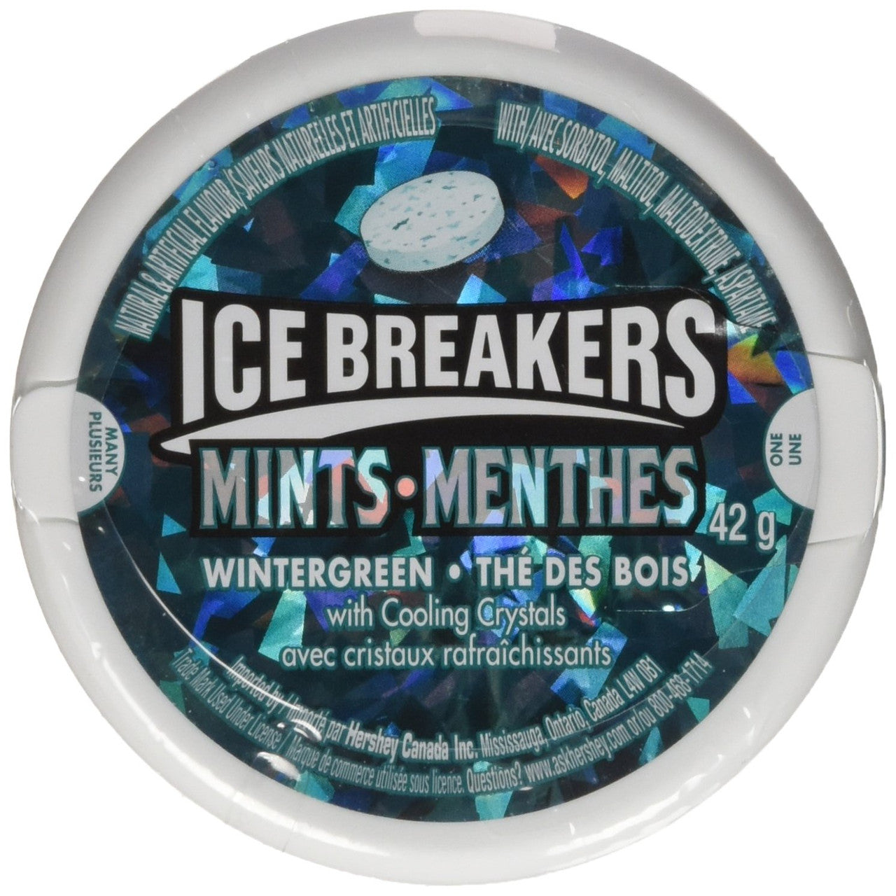 Ice Breakers Wintergreen Sugar Free Mints, 42g/1.5oz, (6ct), (Imported ...