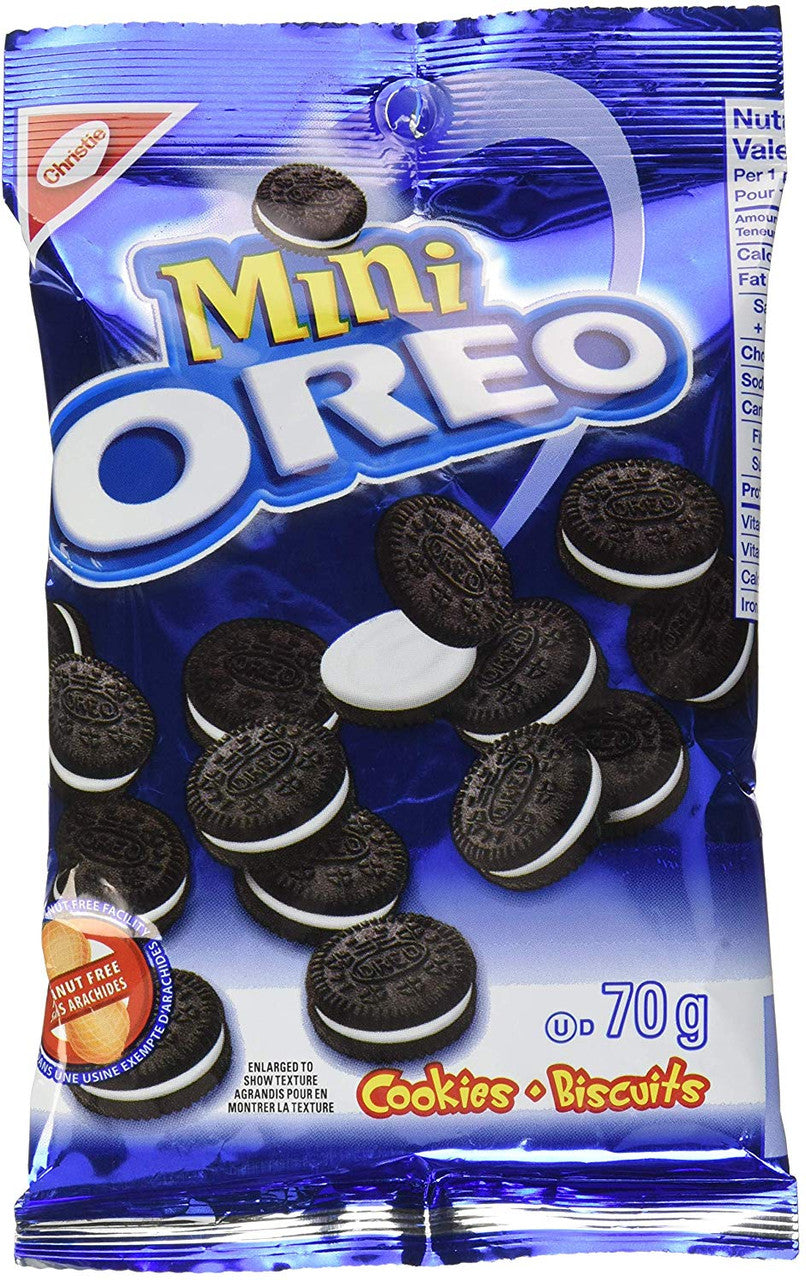 Christie Mini Oreo Cookies, 70g/2.5 oz, (12 Count) {Imported from Canada}