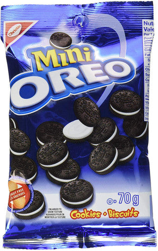 Christie Mini Oreo Cookies, 70g/2.5 oz, (12 Count) {Imported from Canada}