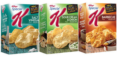Kellogg's Special K Cracker Chips (Sour Cream Onion and Barbecue and Salt & Vinegar) 3-Pack