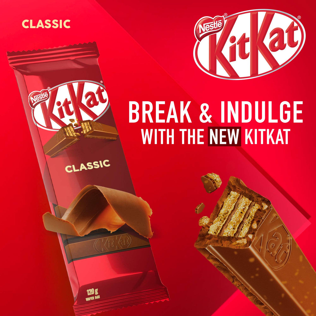 Nestle Kitkat Classic Wafer Bar, 120g/4.2 oz., {Imported from Canada}
