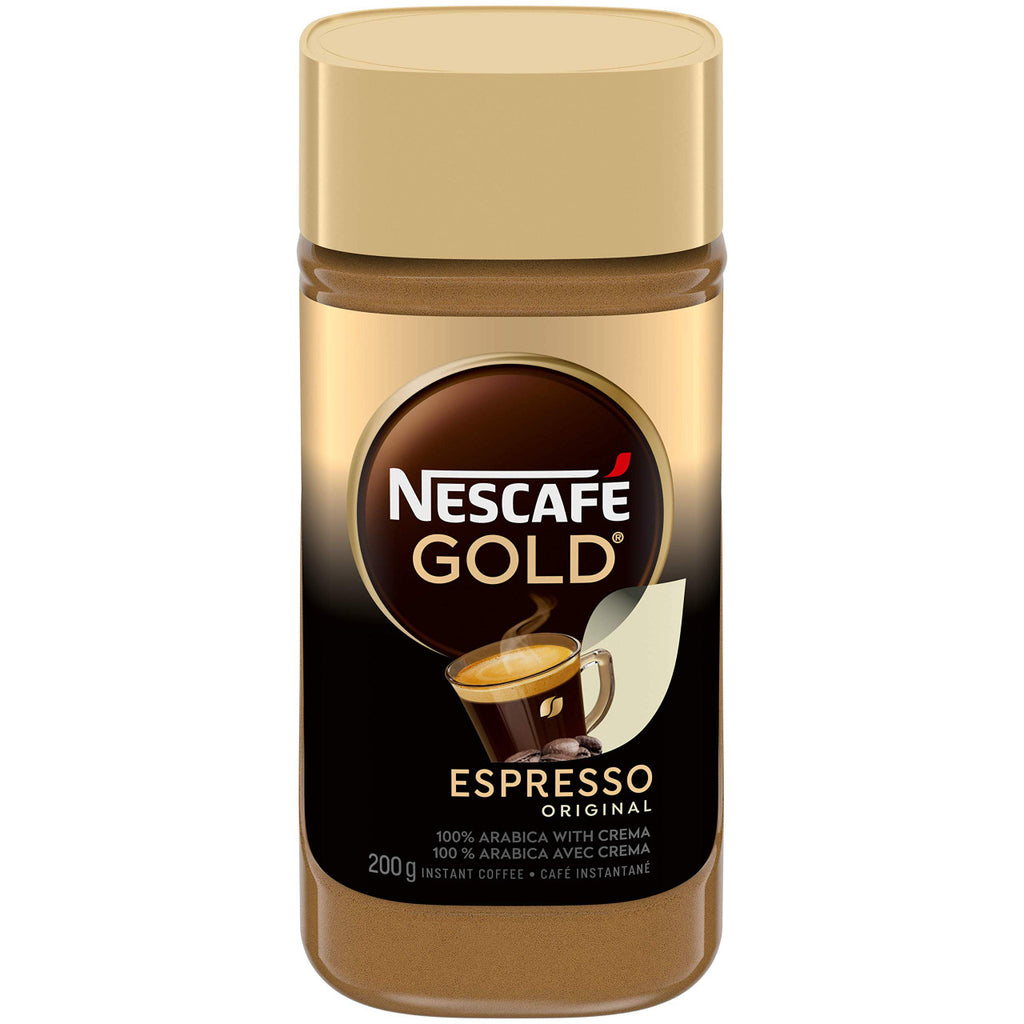 NESCAFE Gold Espresso Instant Coffee, 200g/7.1 oz., {Imported from Canada}