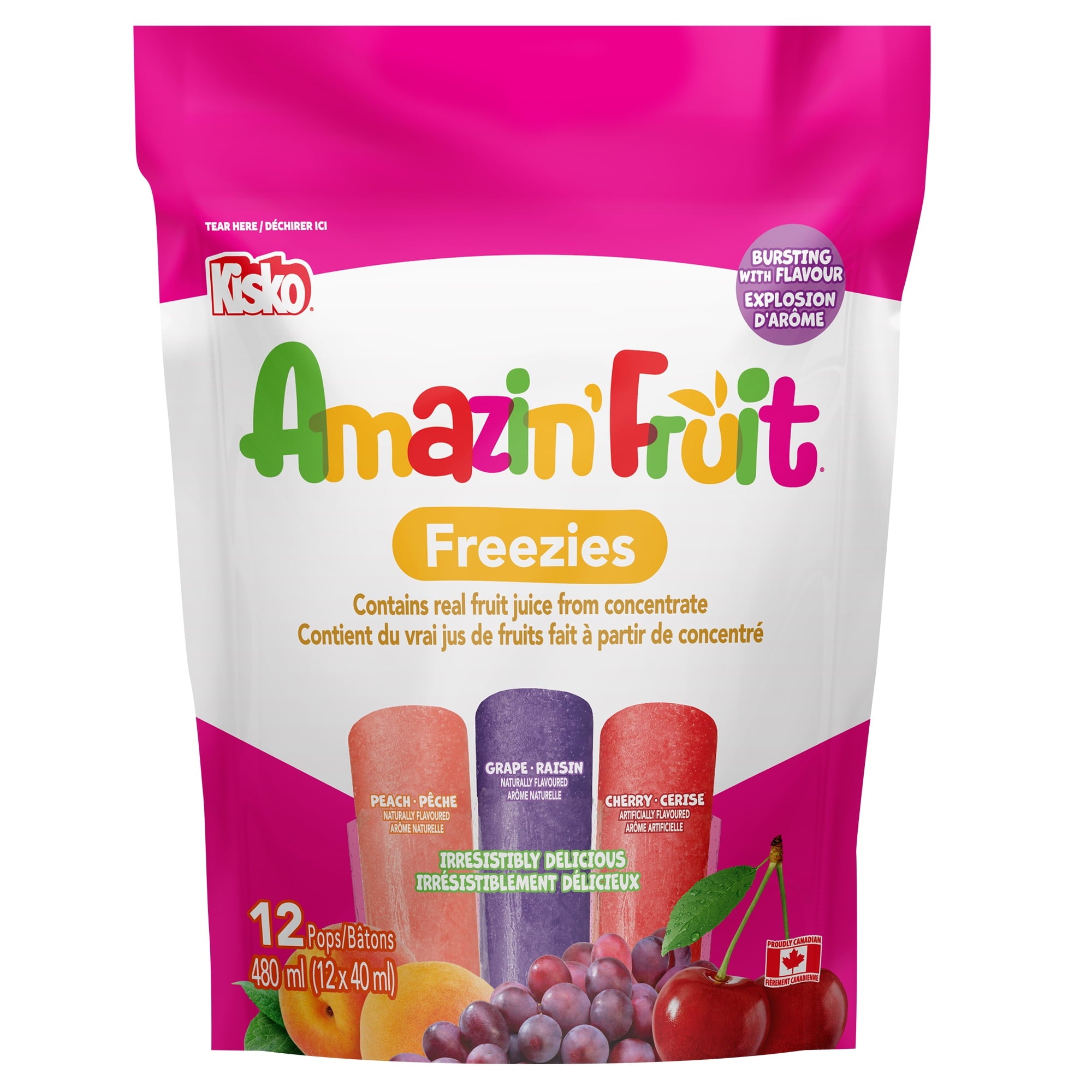 Kisko Amazin' Fruit Freezies, front of bag