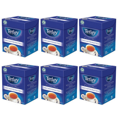 Tetley Orange Pekoe Decaffeinated Tea, 80 Tea Bags, 160g/5.6oz., (6 Pack) {Imported from Canada}