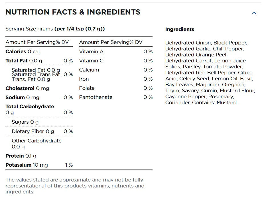 Dash Salt-Free Table Blend Seasoning, 70g/2.4 oz., Bottle {Imported from Canada}