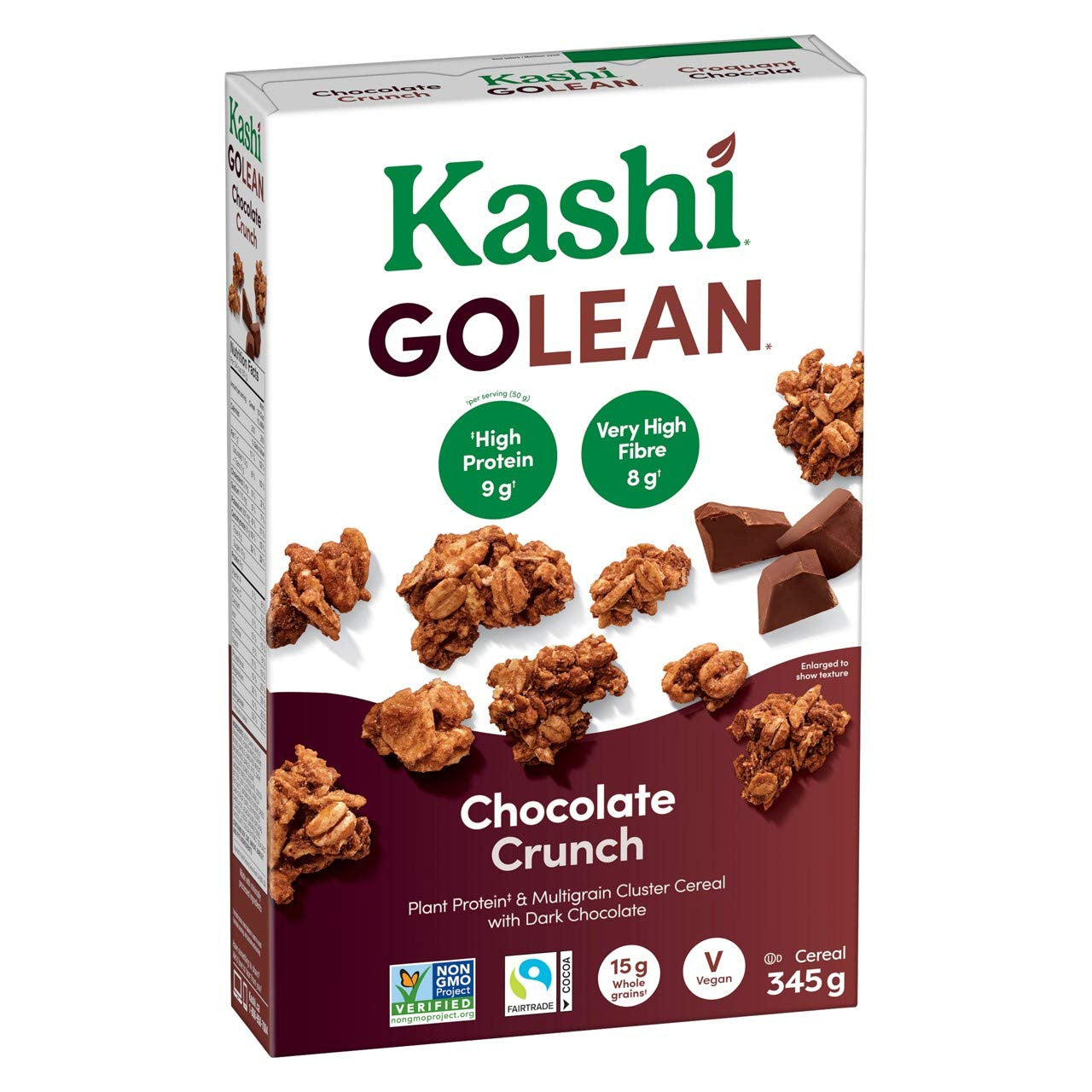 Kashi GOLEAN Chocolate Crunch Cereal, 345g/12.2oz., {Imported from Canada}