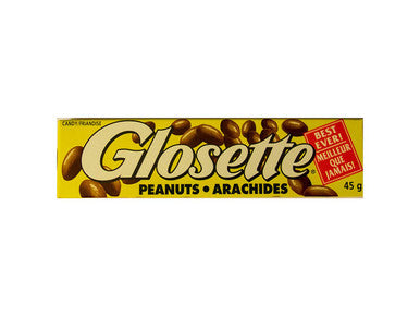 Glosette Chocolate Peanuts 45g/pack, (18 Count) {Imported from Canada}