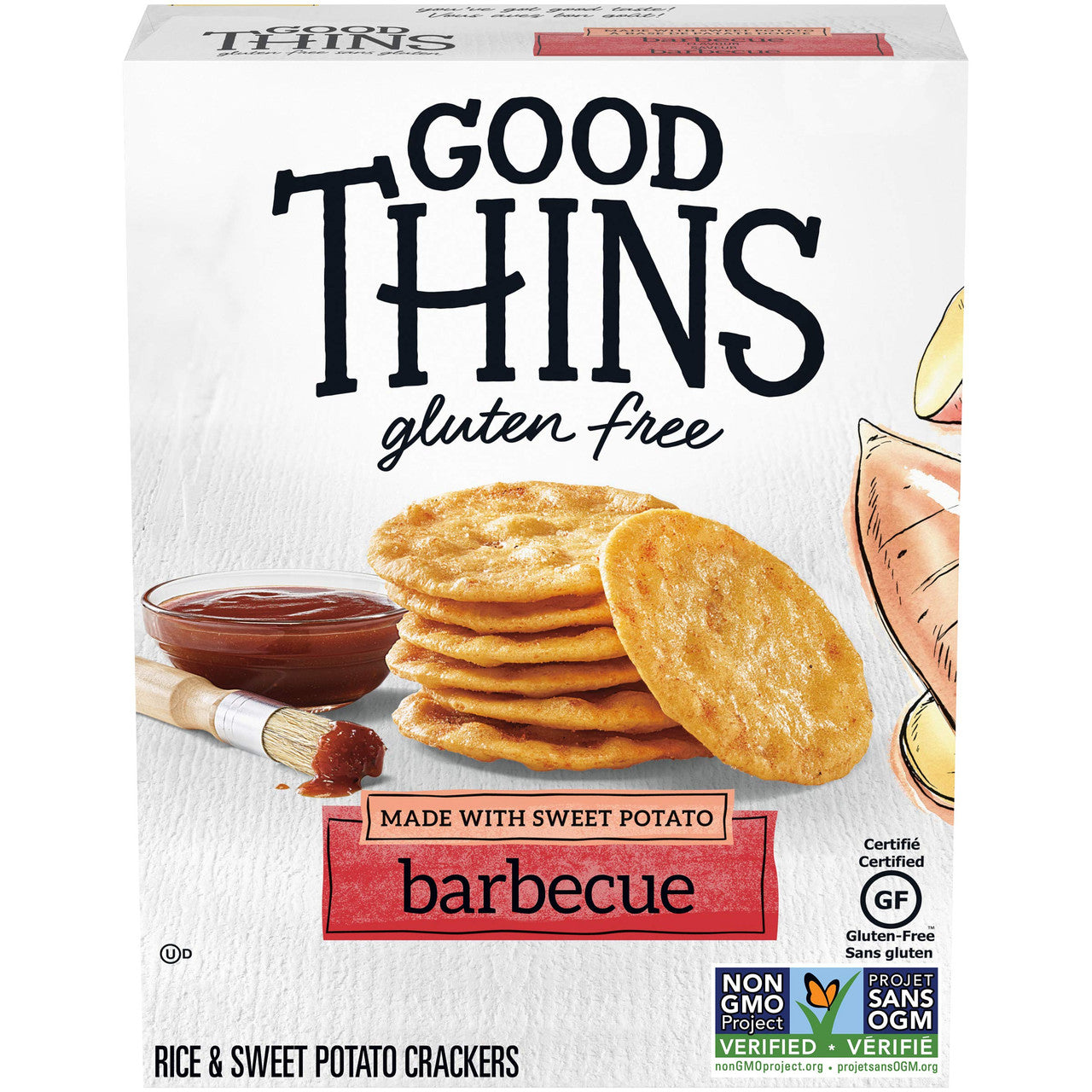 Good Thins Sweet Potato BBQ Crackers, 100g/3.5 oz., Box {Imported from Canada}