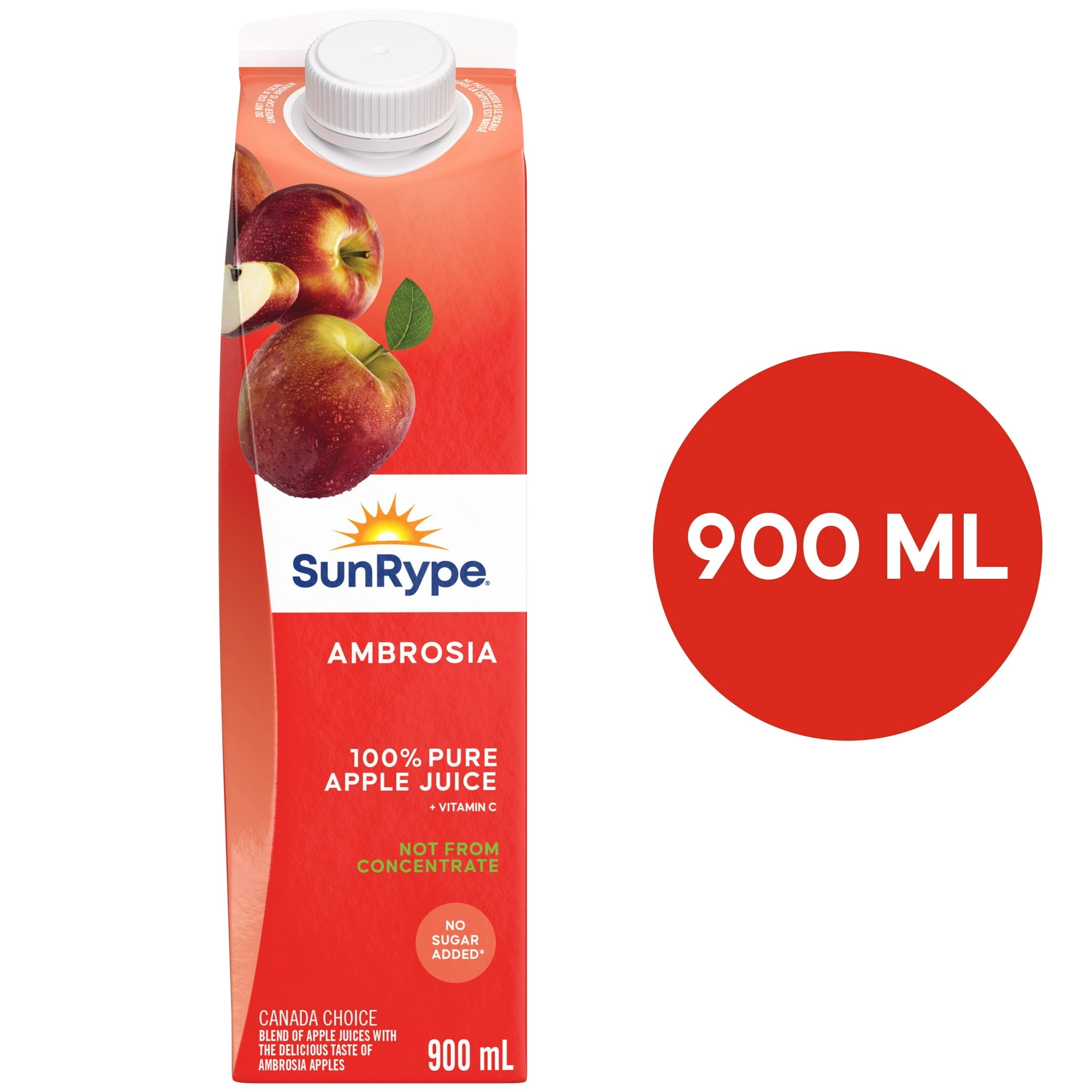 SunRype Fruit Juice, Ambrosia, 900ml/30.4 fl. oz. Carton, front of carton