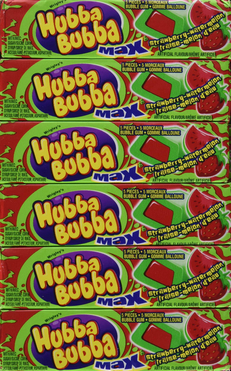 Hubba Bubba Max, Strawberry-Watermelon 18ct  {Imported from Canada}