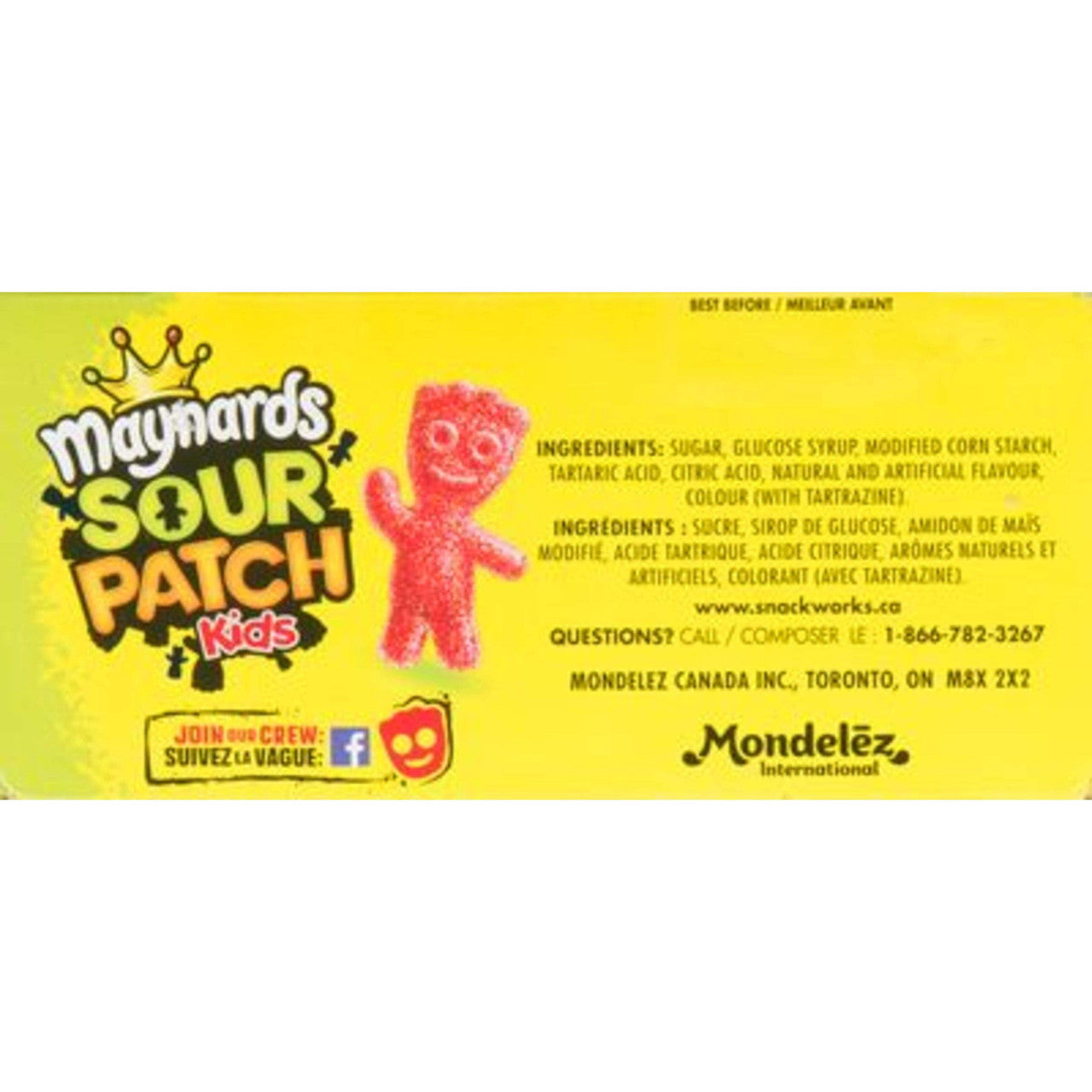 Maynard's Sour Patch Kids (18pk) 60g/2.1oz per pack) {Imported from Canada}