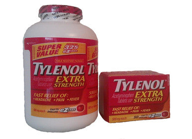 Tylenol Extra Strength 325+50 bonus eZ tabs, {Imported from Canada}