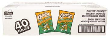 Box of Cheetos Crunchy Snacks Cheddar Jalapeno (40ct x 54g/1.9oz) (Imported from Canada)