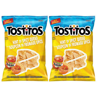 Tostitos Hint of Spicy Queso Tortilla Chips 275g/9.7oz, 2-Pack {Imported from Canada}