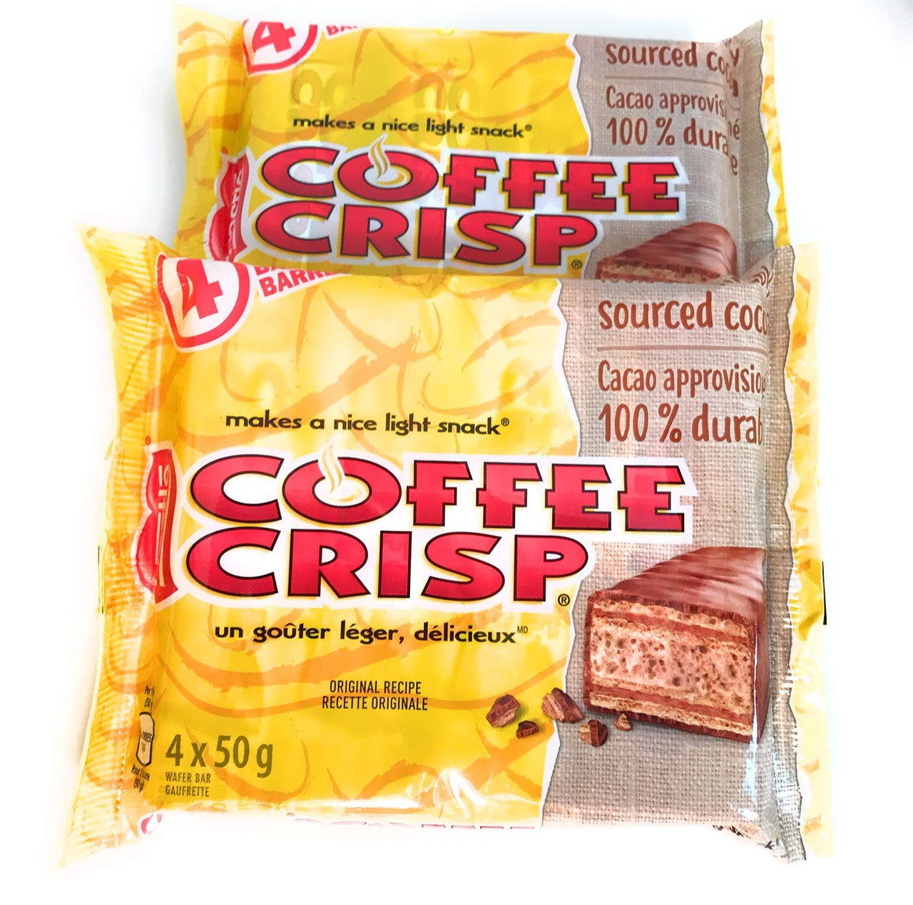 Nestle Coffee Crisp Chocolate Bars 2 pack, 8-50g Bars in Total, (Imported from Canada)