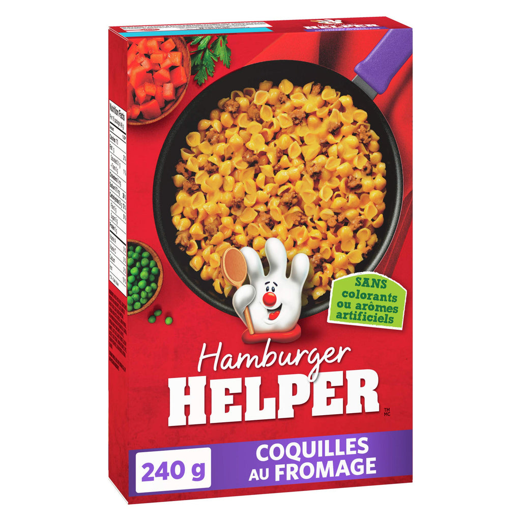 Hamburger Helper, Cheesy Shells, 240g/8.5oz., (12 Pack) {Imported from Canada}