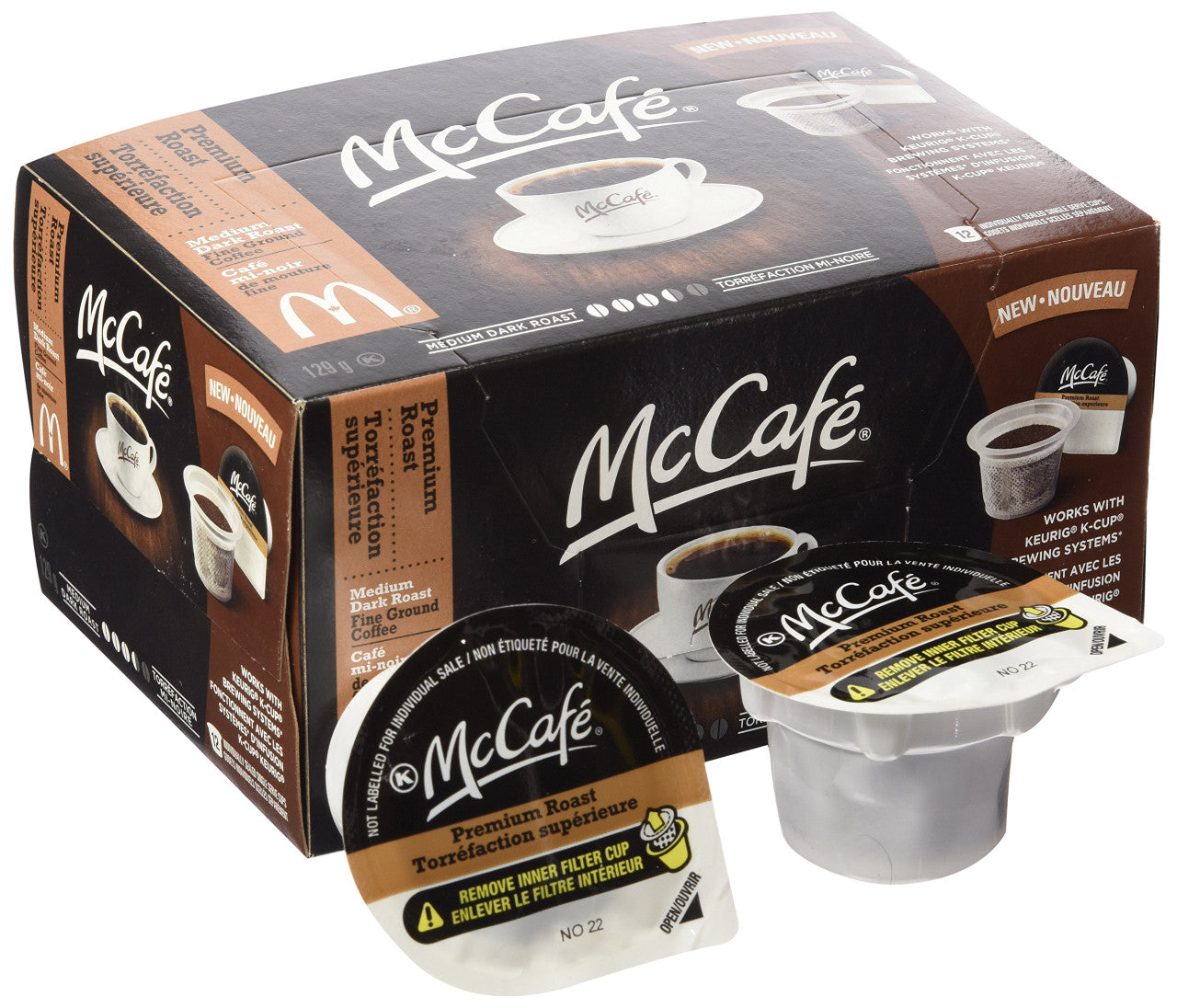 McCafe K-Cup Premium Coffee for Keurig, Medium Dark Roast, 12 Count, {Imported from Canada}