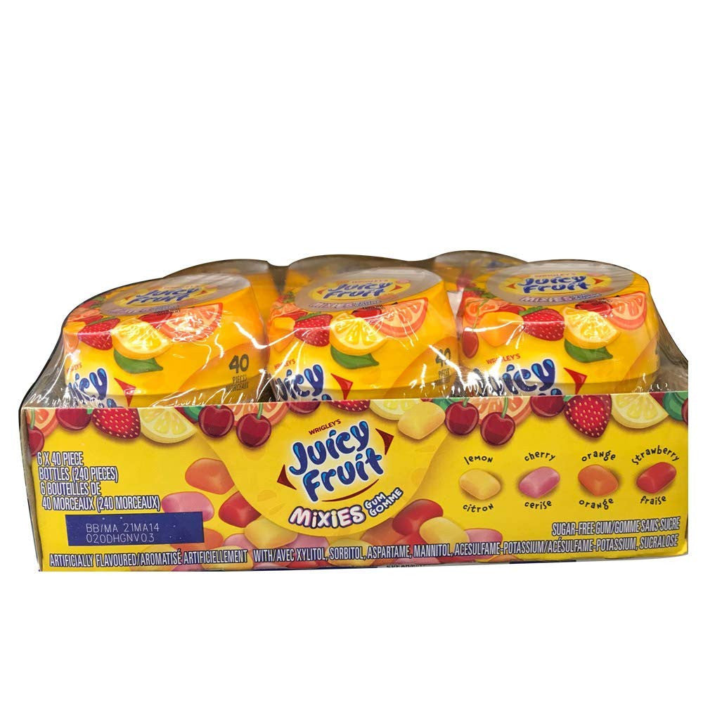 Juicy Fruit Mixies Chewing Gum, 6x40 Piece {Imported from Canada}