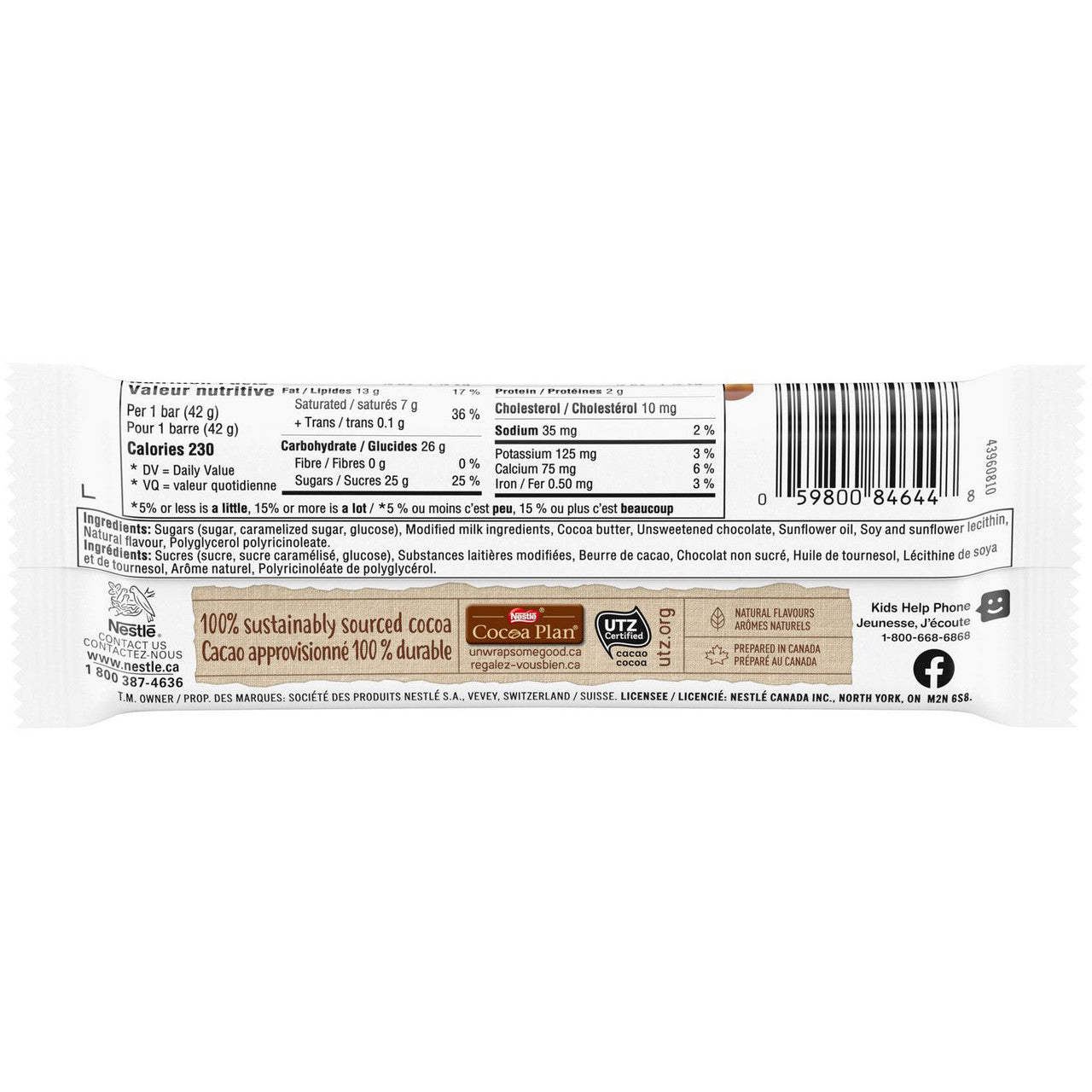 Nestle Aero Gold Caramelized White Chocolate Bar, 42g/1.4oz, {Imported from Canada}