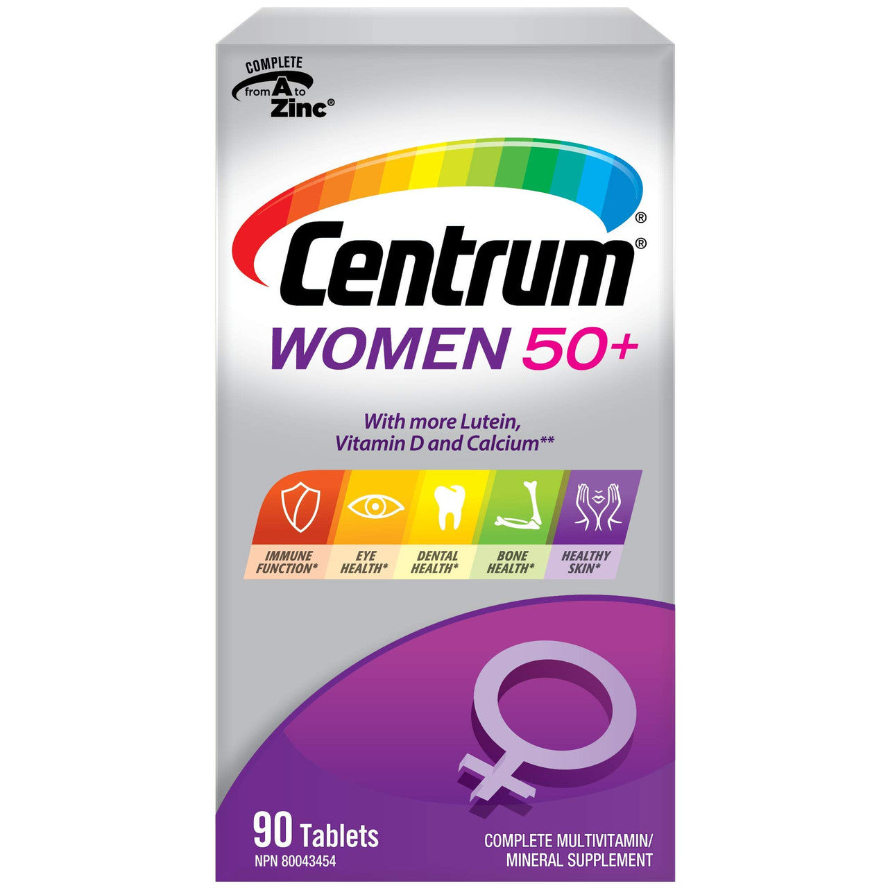 Centrum Multivitamins for Women 50+, 90 tabs, {Imported from Canada}
