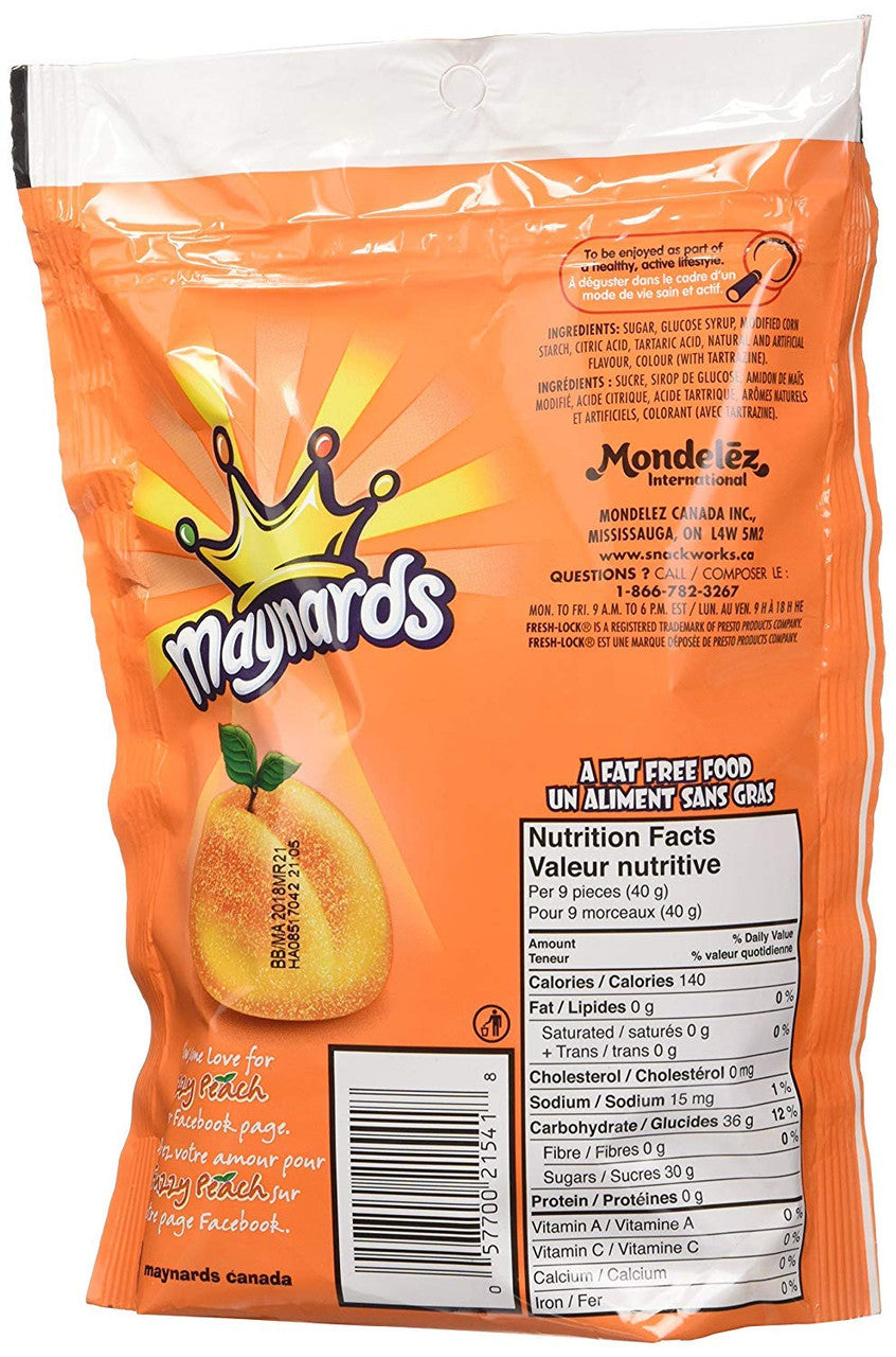 Maynards Fuzzy Peach Candy, 355g/12.5 oz {Imported from Canada}