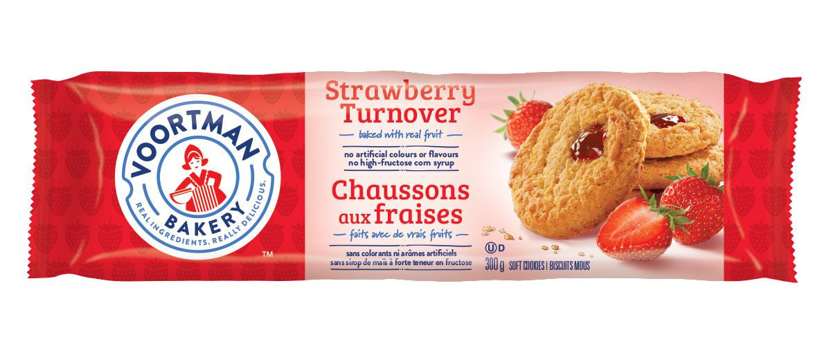 Voortman Strawberry Turnover Cookies, 300g/10.6 oz., {Imported from Canada}