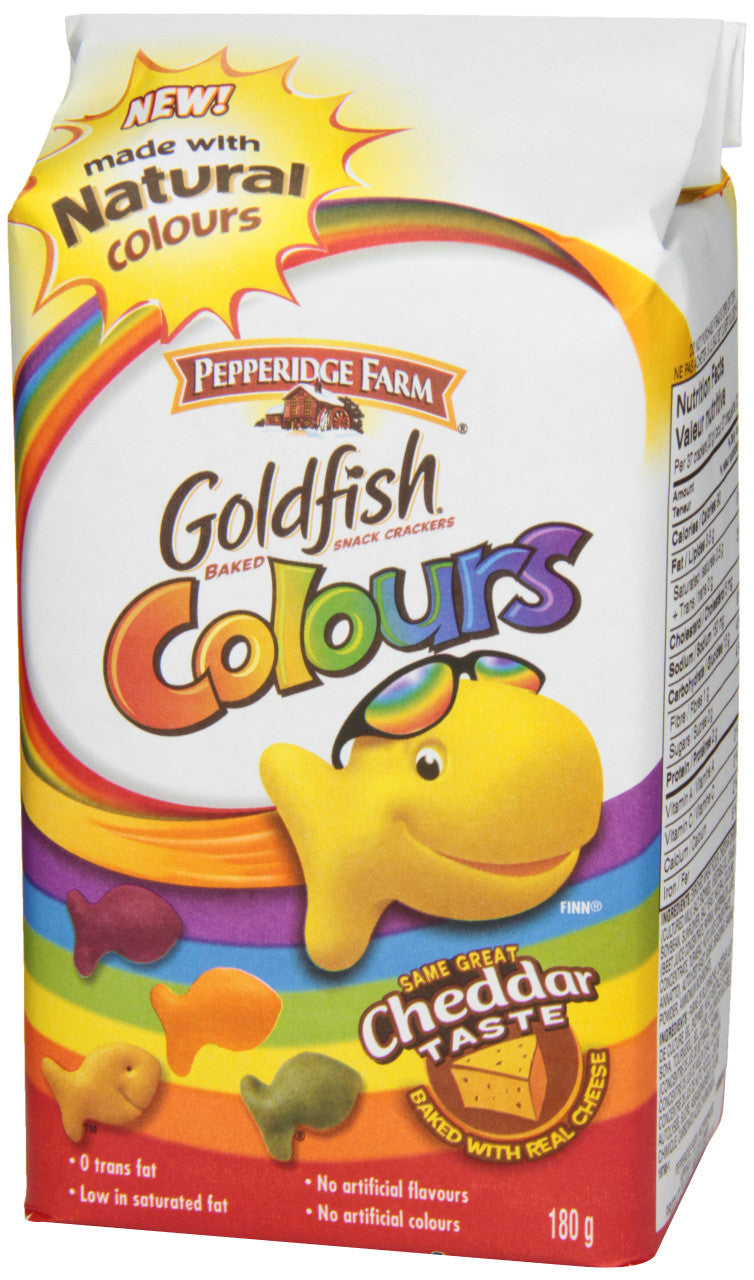 Pepperidge Farm Goldfish Crackers Colours, 180g/6.3 oz, (12pk) (Imported from Canada)